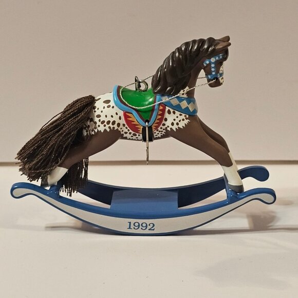Hallmark Keepsake Rocking Horse Collectors Series Ornaments 1992-1994 Set Of 4 V - Picture 6 of 9